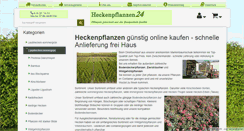 Desktop Screenshot of heckenpflanzen24.de
